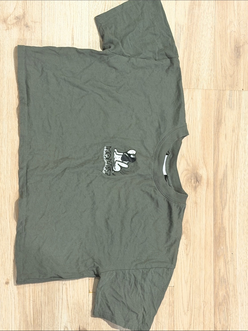 Green Monet Skateboards Crop Top Tee